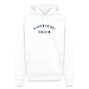 Mambo Beach - Curaçao - Caraïbes néerlandaises - Karibik - Sweat à capuche Premium bio Homme - blanc - Devant - Nico (187cm)