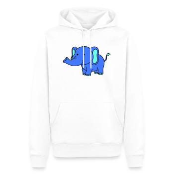 elefant - Männer Premium Bio Hoodie - Weiß - Vorne - Nico (187cm)