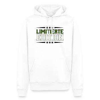 Limited Edition - Men’s Premium Organic Hoodie - white - Front - Nico (187cm)