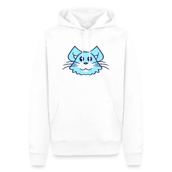 Pretty Cat Looking Happy Cheerful Smiling - Men’s Premium Organic Hoodie - white - Front - Nico (187cm)