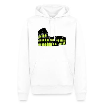 Colisée - Sweat à capuche Premium bio Homme - blanc - Devant - Nico (187cm)