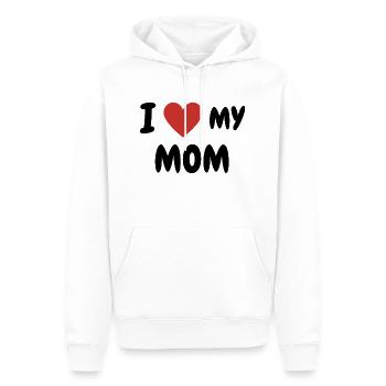 I love My Mom Design - Men’s Premium Organic Hoodie - white - Front - Nico (187cm)