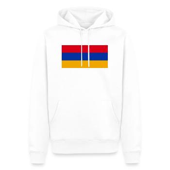 Arménie - Sweat à capuche Premium bio Homme - blanc - Devant - Nico (187cm)