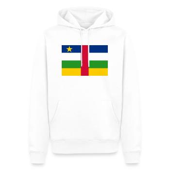 Central African Republic - Men’s Premium Organic Hoodie - white - Front - Nico (187cm)