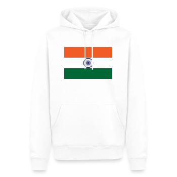 Inde - Sweat à capuche Premium bio Homme - blanc - Devant - Nico (187cm)