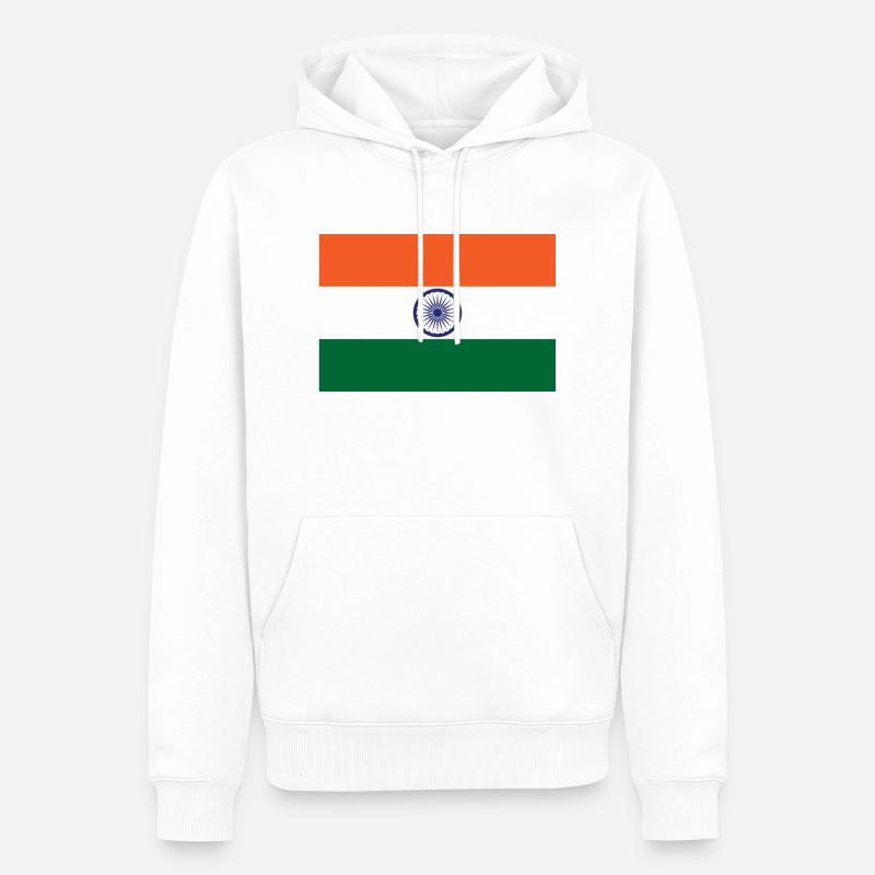 Indien - Männer Premium Bio Hoodie - Weiß