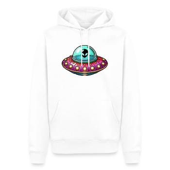 Bande dessinée OVNI - Sweat à capuche Premium bio Homme - blanc - Devant - Nico (187cm)