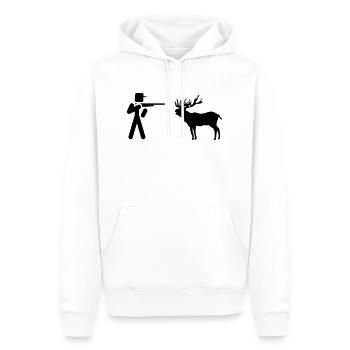 Chasseur sauvage - Sweat à capuche Premium bio Homme - blanc - Devant - Nico (187cm)