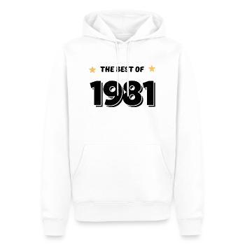 Das Beste von 1981 - Männer Premium Bio Hoodie - Weiß - Vorne - Nico (187cm)