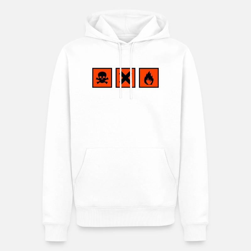 Chimiste - Sweat à capuche Premium bio Homme - blanc