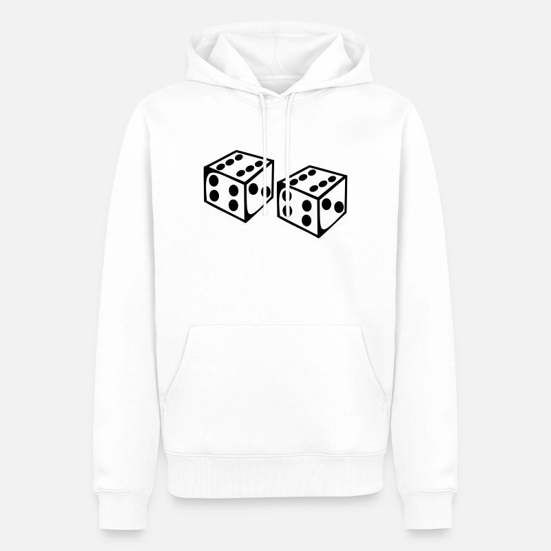 Cube - Jeu - Sweat à capuche Premium bio Homme - blanc