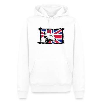 Bull-terrier - Sweat à capuche Premium bio Homme - blanc - Devant - Nico (187cm)