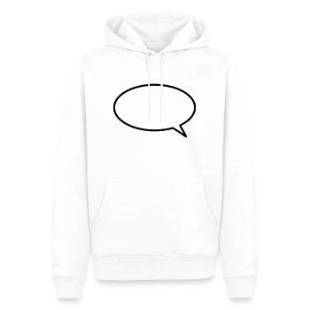 Sprechblase (rund) - Männer Premium Bio Hoodie - Weiß - Vorne - Nico (187cm)