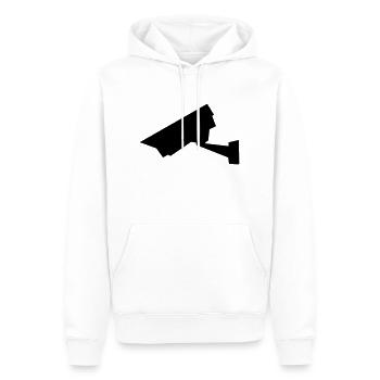 Caméra - Sweat à capuche Premium bio Homme - blanc - Devant - Nico (187cm)