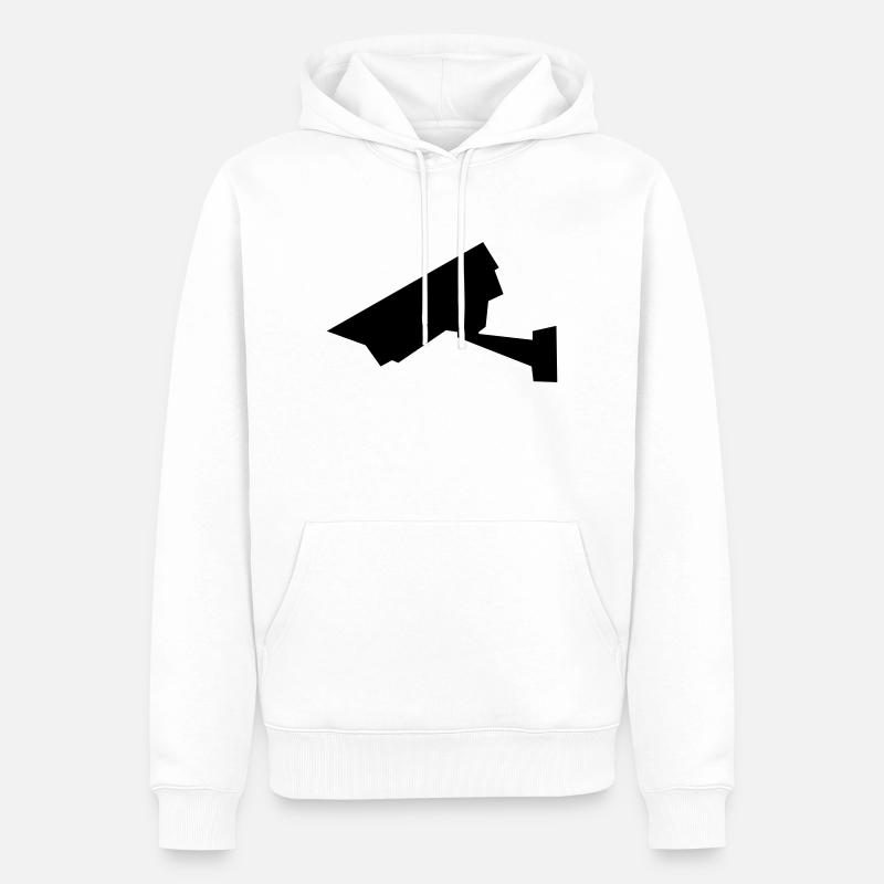 Caméra - Sweat à capuche Premium bio Homme - blanc