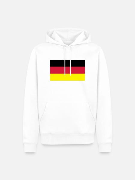 Deutschlandflagge - Männer Premium Bio Hoodie - Weiß