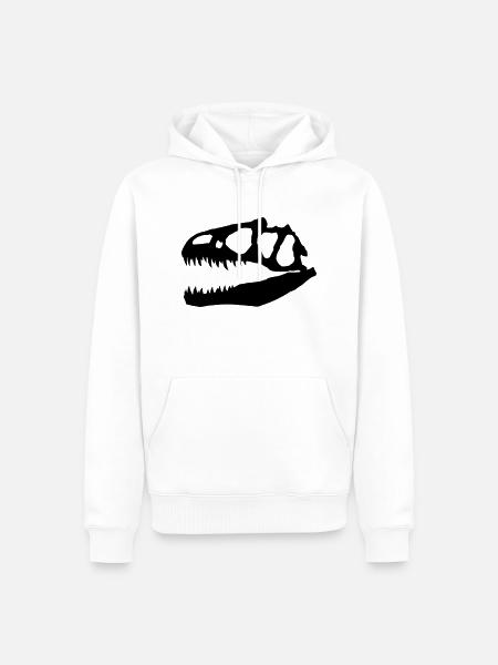 Allosaurus - Männer Premium Bio Hoodie - Weiß