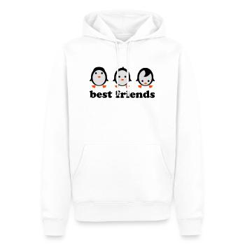 best friends - Männer Premium Bio Hoodie - Weiß - Vorne - Nico (187cm)