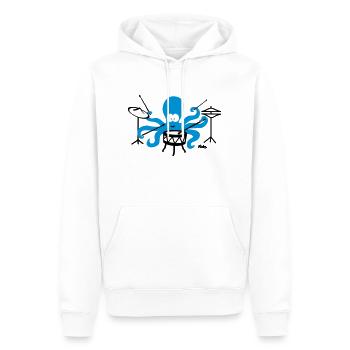 Octopus (c2) - Sweat à capuche Premium bio Homme - blanc - Devant - Nico (187cm)