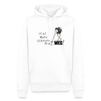 Ich bin dann mal weg! - Männer Premium Bio Hoodie - Weiß - Vorne - Nico (187cm)