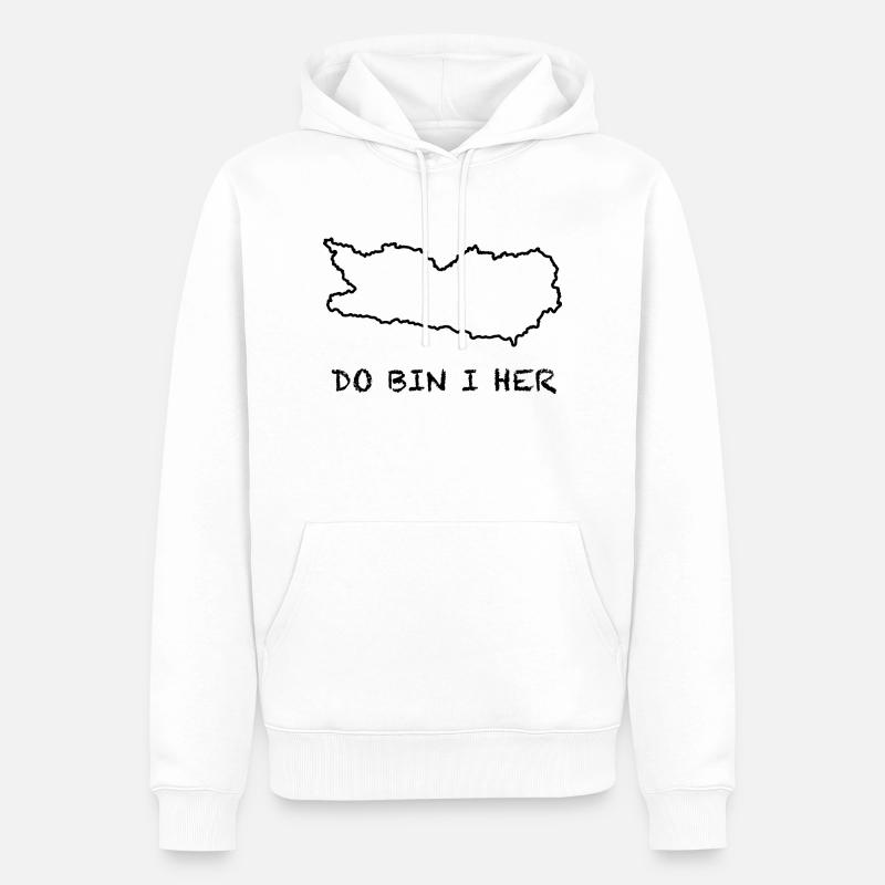 do bin i her - Kärnten - Männer Premium Bio Hoodie - Weiß