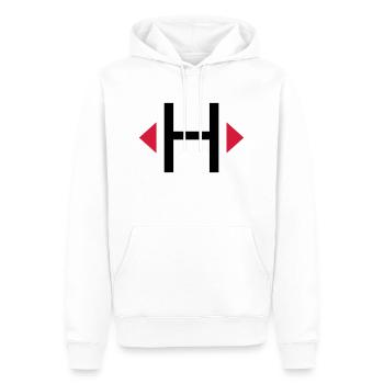 Elb H Jolle - Männer Premium Bio Hoodie - Weiß - Vorne - Nico (187cm)