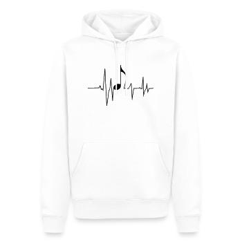 Music note beat - Männer Premium Bio Hoodie - Weiß - Vorne - Nico (187cm)