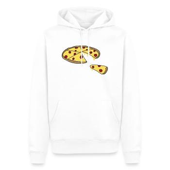 Pizza - Männer Premium Bio Hoodie - Weiß - Vorne - Nico (187cm)