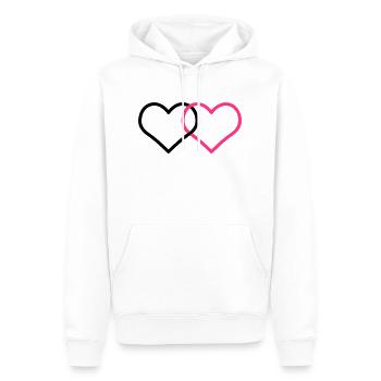 Marriage alliances heart Corazone alianzas Herz - Men’s Premium Organic Hoodie - white - Front - Nico (187cm)
