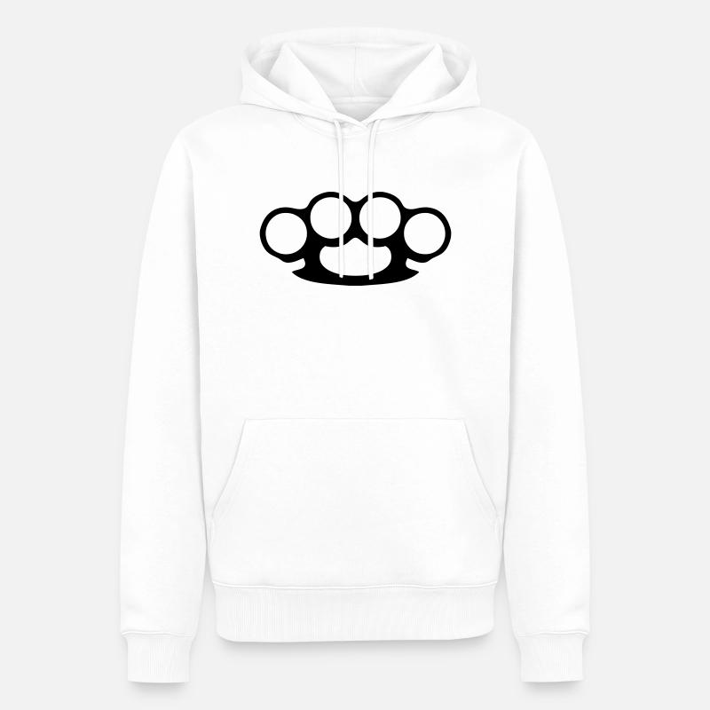 knuckle-duster - Sweat à capuche Premium bio Homme - blanc