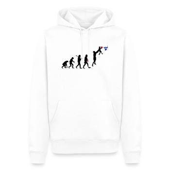 Evolution Basket daddy - Sweat à capuche Premium bio Homme - blanc - Devant - Nico (187cm)