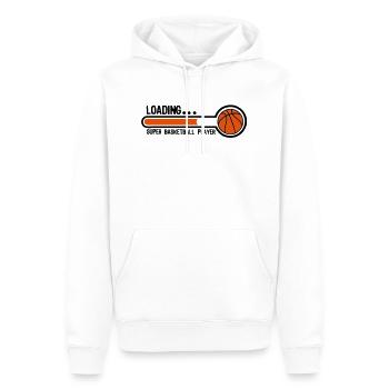 Basketball-Superlade Spieler1 - Männer Premium Bio Hoodie - Weiß - Vorne - Nico (187cm)