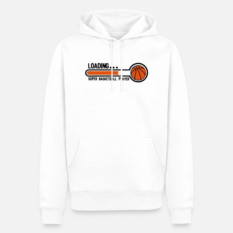 basketball loading super player1 - Sweat à capuche Premium bio Homme - blanc