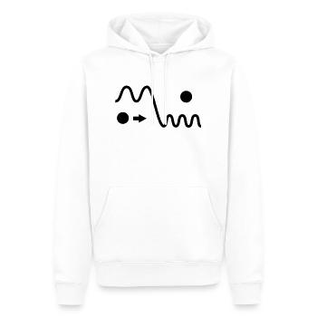 effet Doppler [monochrome] - Sweat à capuche Premium bio Homme - blanc - Devant - Nico (187cm)