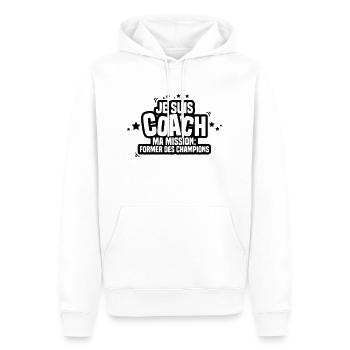 je suis coach ma mission former des champions - Sweat à capuche Premium bio Homme - blanc - Devant - Nico (187cm)