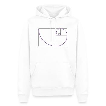 fibonacci, der Goldene Schnitt - Männer Premium Bio Hoodie - Weiß - Vorne - Nico (187cm)