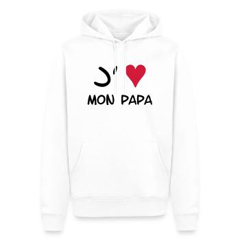 J'aime mon papa ! - Männer Premium Bio Hoodie - Weiß - Vorne - Nico (187cm)
