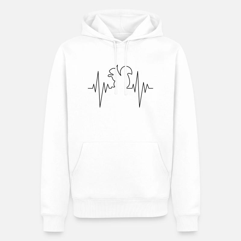 Squirrel Pulse - Männer Premium Bio Hoodie - Weiß