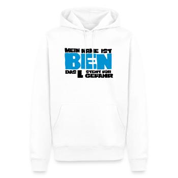 ben - Männer Premium Bio Hoodie - Weiß - Vorne - Nico (187cm)