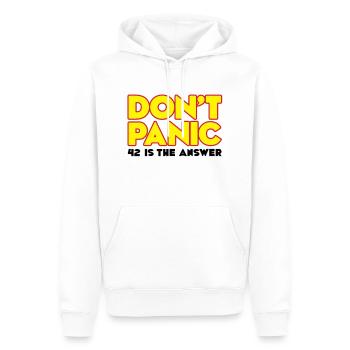Do not panic - do not panic - 42 is the answer - Men’s Premium Organic Hoodie - white - Front - Nico (187cm)