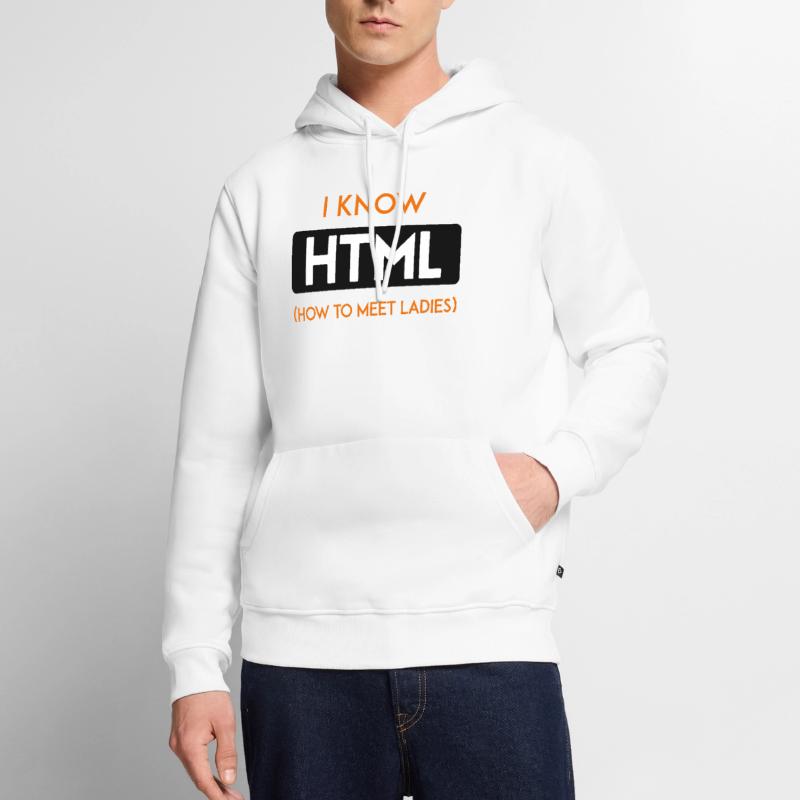 HTML web developer developer CSS programmer Men’s Premium Organic Hoodie