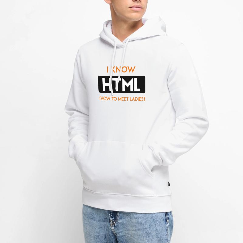 HTML web developer developer CSS programmer Men’s Premium Organic Hoodie
