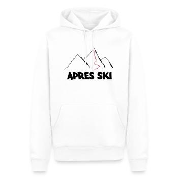 apres - Sweat à capuche Premium bio Homme - blanc - Devant - Nico (187cm)