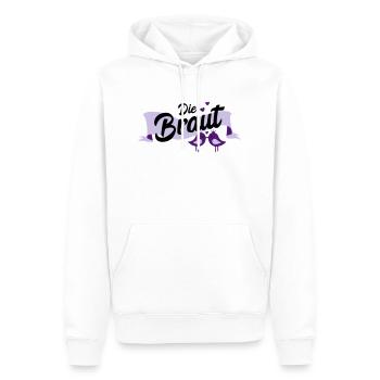 Le cadeau de partie de poule mariée - Sweat à capuche Premium bio Homme - blanc - Devant - Nico (187cm)