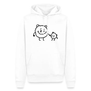 famille Monster - Sweat à capuche Premium bio Homme - blanc - Devant - Nico (187cm)