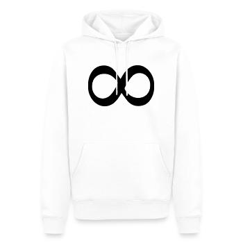 unendlich - Männer Premium Bio Hoodie - Weiß - Vorne - Nico (187cm)