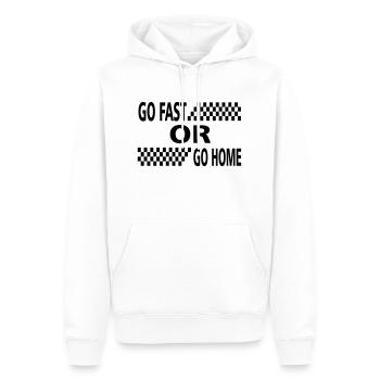 go fast or go home - Männer Premium Bio Hoodie - Weiß - Vorne - Nico (187cm)