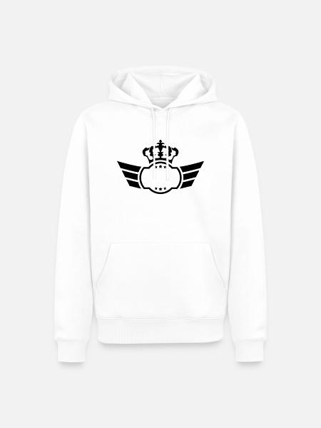 King Logo - Men’s Premium Organic Hoodie - white