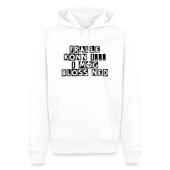 i mog ned... - Männer Premium Bio Hoodie - Weiß - Vorne - Nico (187cm)