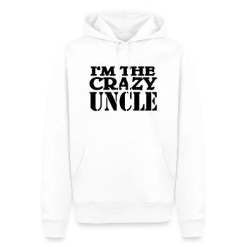 I'm the crazy Uncle - Sweat à capuche Premium bio Homme - blanc - Devant - Nico (187cm)
